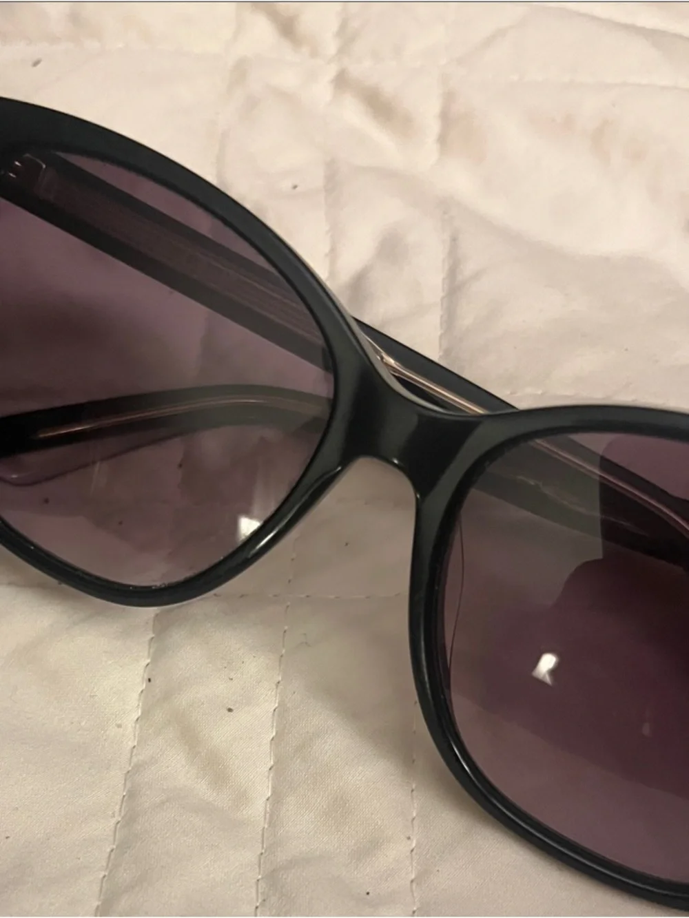 Calvin Klein Black Oversized Sunglasses with Dark Lenses